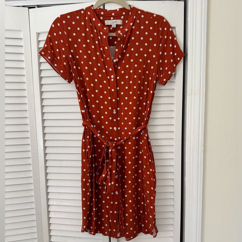 EUC Loft button-down dress